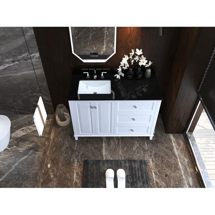 Hannah 48'' Single Bathroom Vanity with Quartz Top