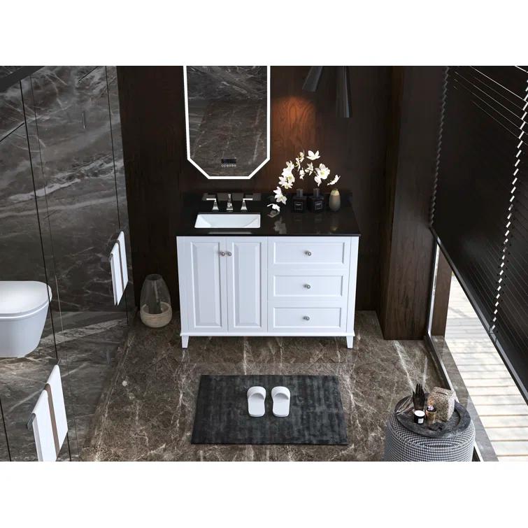 Hannah 48'' Single Bathroom Vanity with Quartz Top