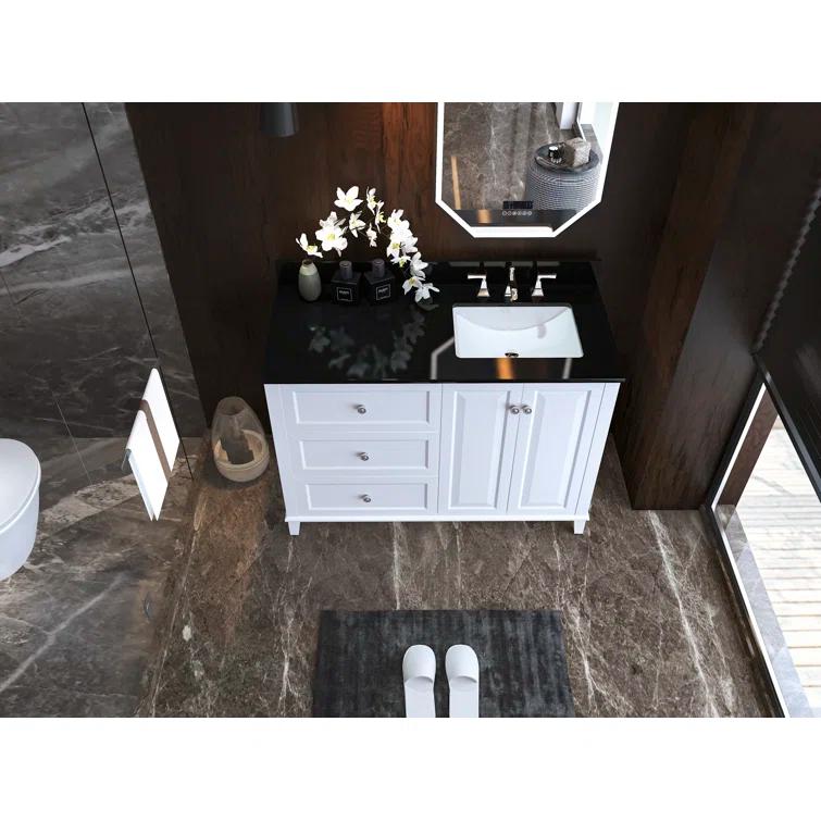 Hannah 48'' Single Bathroom Vanity with Quartz Top
