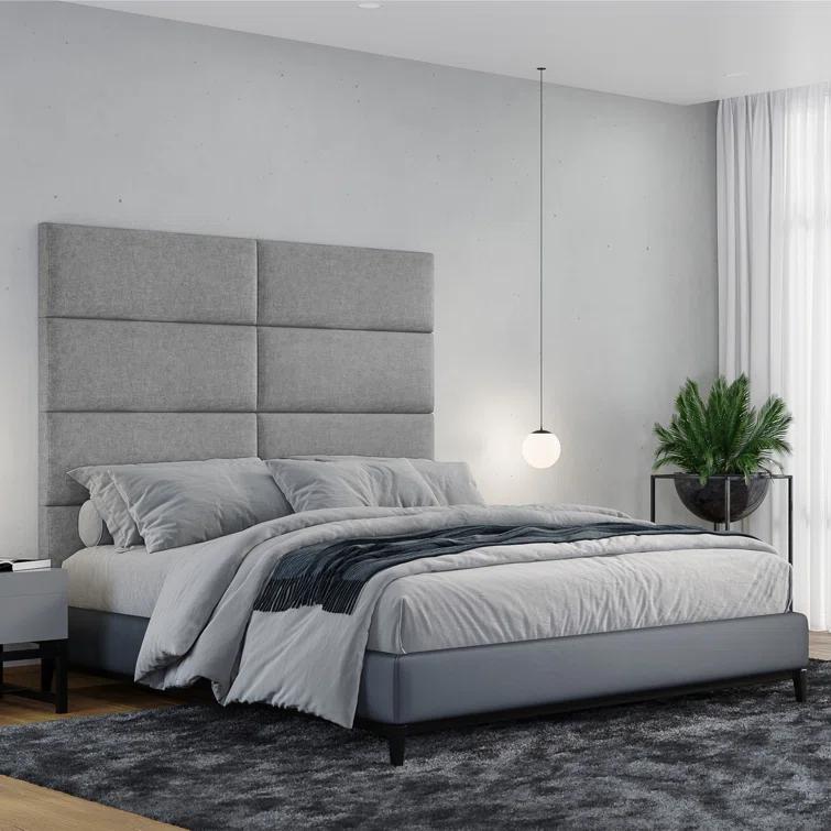Panelist Modern Padded Headboard - Set of Wall Mounted Panels