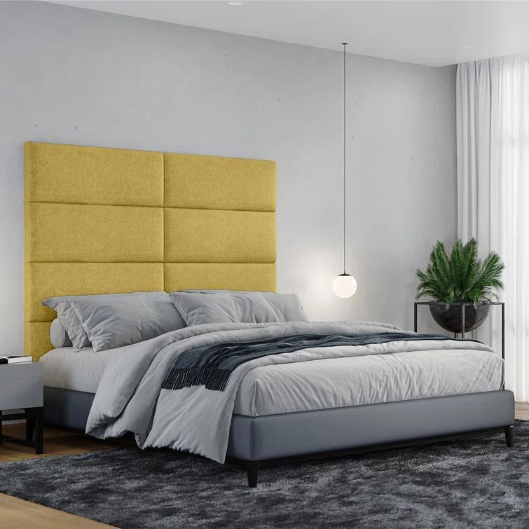 Panelist Modern Padded Headboard - Set of Wall Mounted Panels