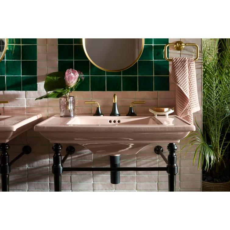 Memoirs® Stately Pedestal/Console Table Bathroom Sink Basin with Single Faucet-hole Drilling