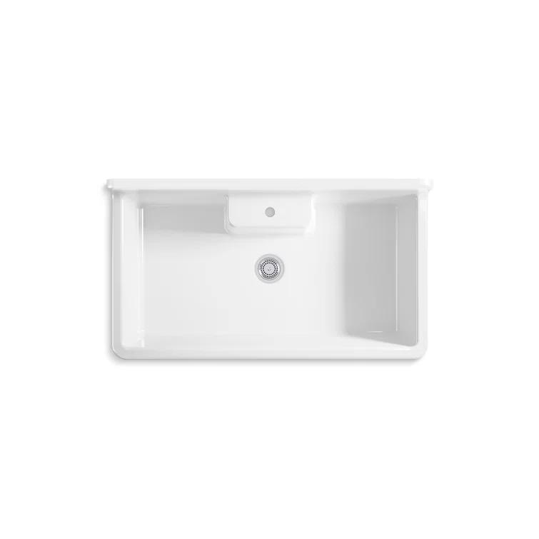 Farmstead 45 In. Top-/Wall-Mount Single-Bowl Workstation Farmhouse Kitchen Sink