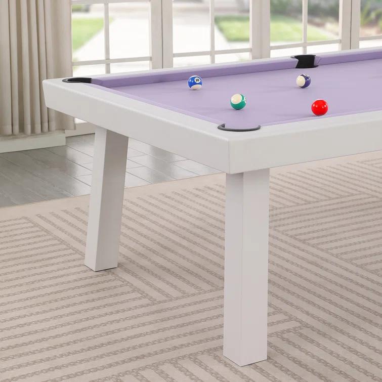 Oasis Outdoor/Indoor Slate Dining Pool Table w/ 2 Benches & Accessories