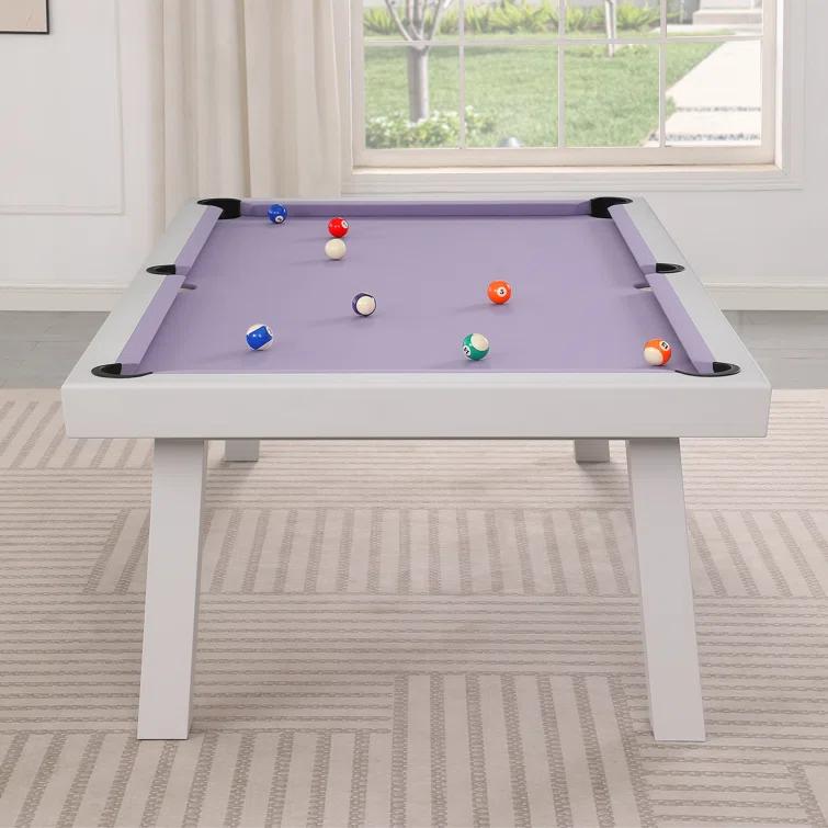 Oasis Outdoor/Indoor Slate Dining Pool Table w/ 2 Benches & Accessories