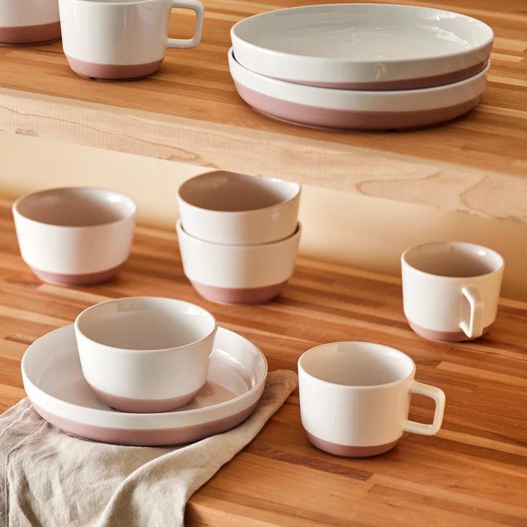 Austin Libbey 28-Ounce Porcelain Soup Salad Bowl, Set Of 4
