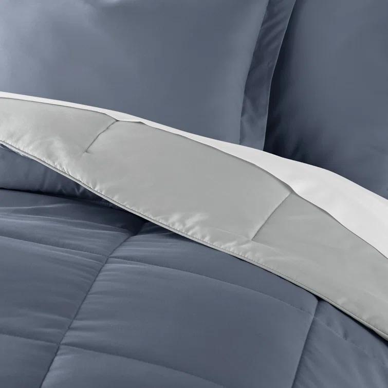 Reversible Down-Alternative Comforter Bedding Set