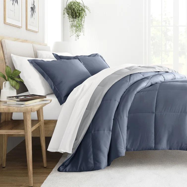 Reversible Down-Alternative Comforter Bedding Set