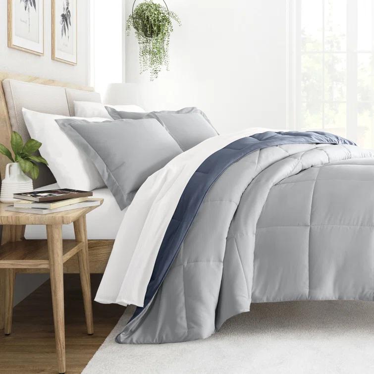 Reversible Down-Alternative Comforter Bedding Set