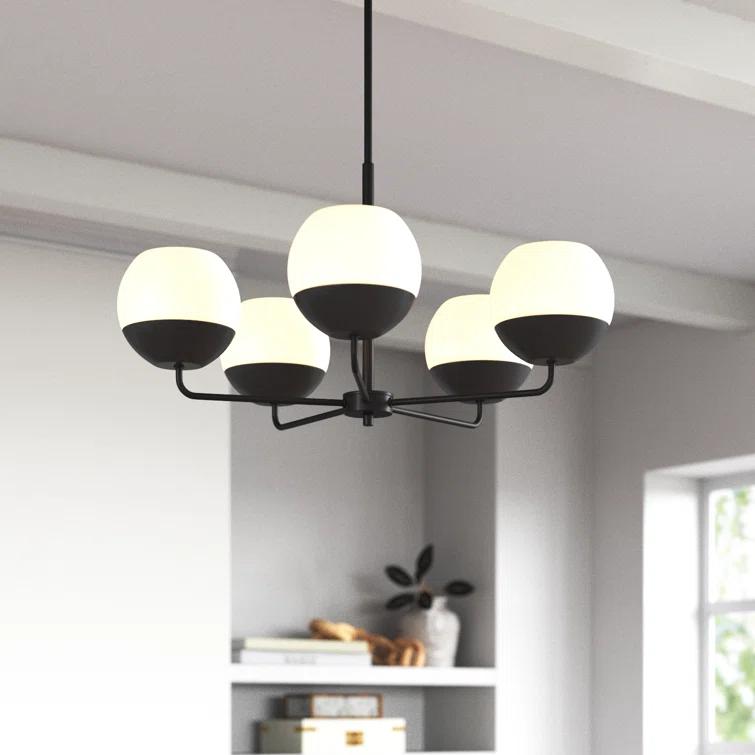 Generation Lighting 3168105-112 Alvin Chandelier, 5-Light 300 Total Watts, Midnight Black