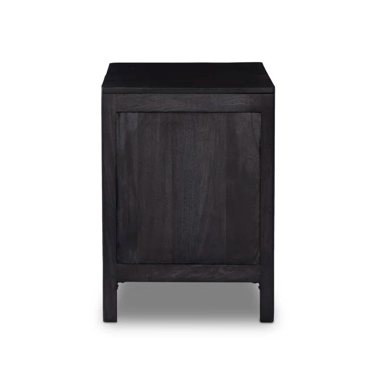 Hannah 3-Drawer Nightstand - Black