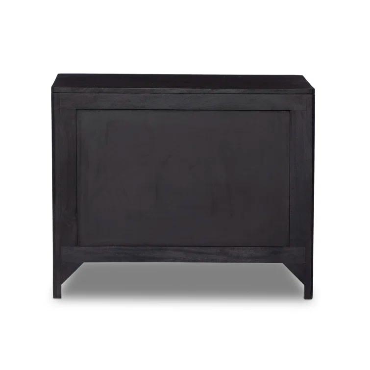 Hannah 3-Drawer Nightstand - Black