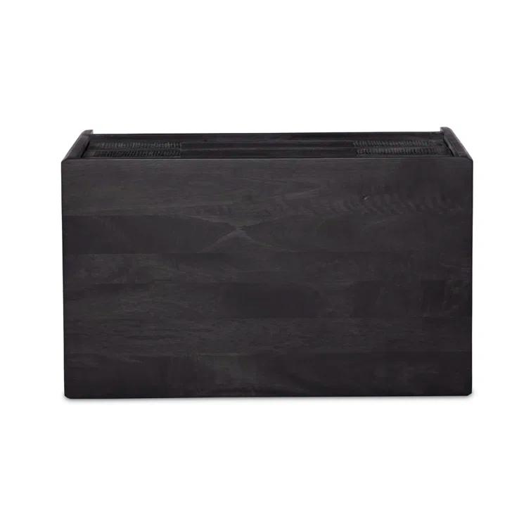 Hannah 3-Drawer Nightstand - Black