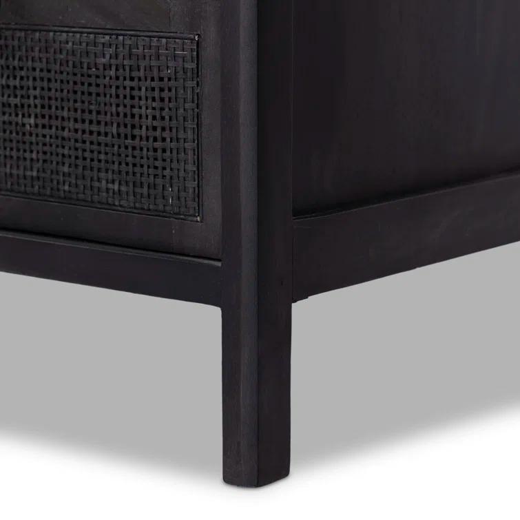Hannah 3-Drawer Nightstand - Black