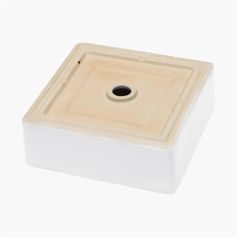 Hewei Hewei 15'' White Ceramic Square Vessel Bathroom Sink YXY829-W1243124768