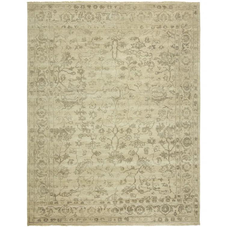 Wool Area Rug in Beige