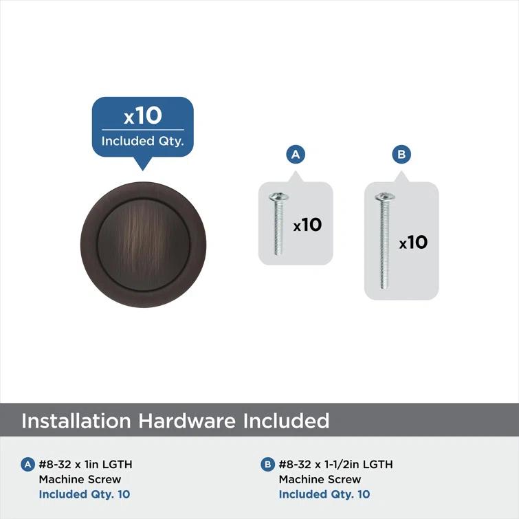 Loop 1-3/16 Inch Diameter Round Knob Multipack
