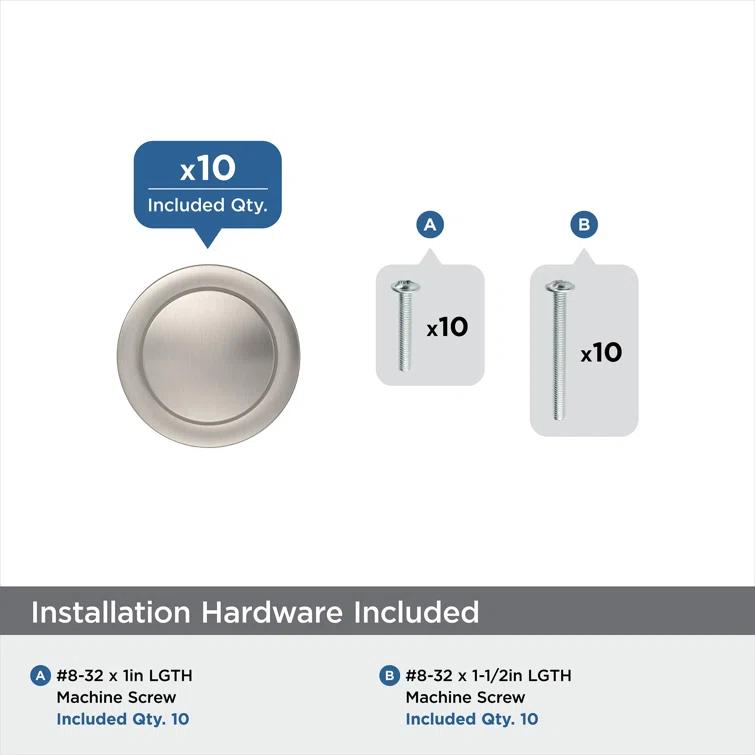 Loop 1-3/16 Inch Diameter Round Knob Multipack