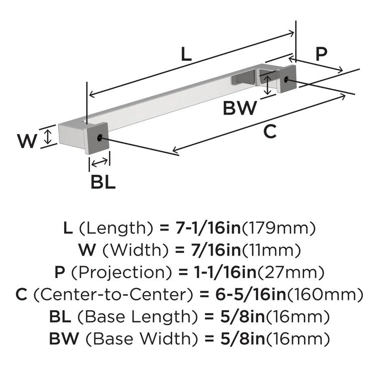 Bridgeport 6 5/16" Center Handle Pull Multipack