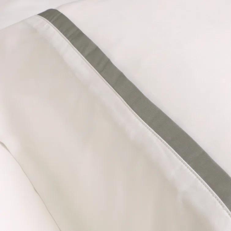 California King White and Ocean Cotton Bamboo Sheet Set