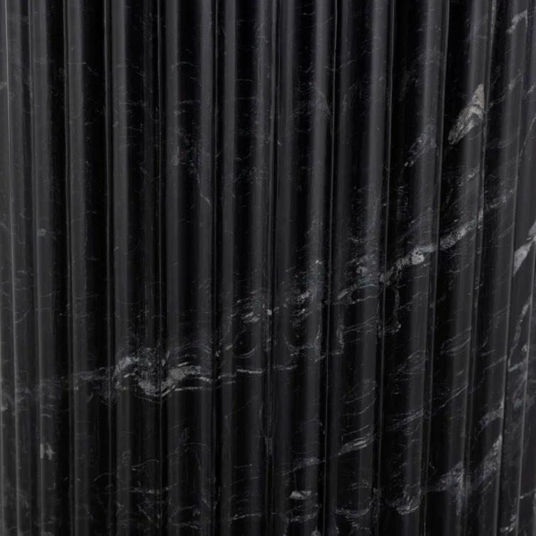 Mercer Round Side Table - Black Marble