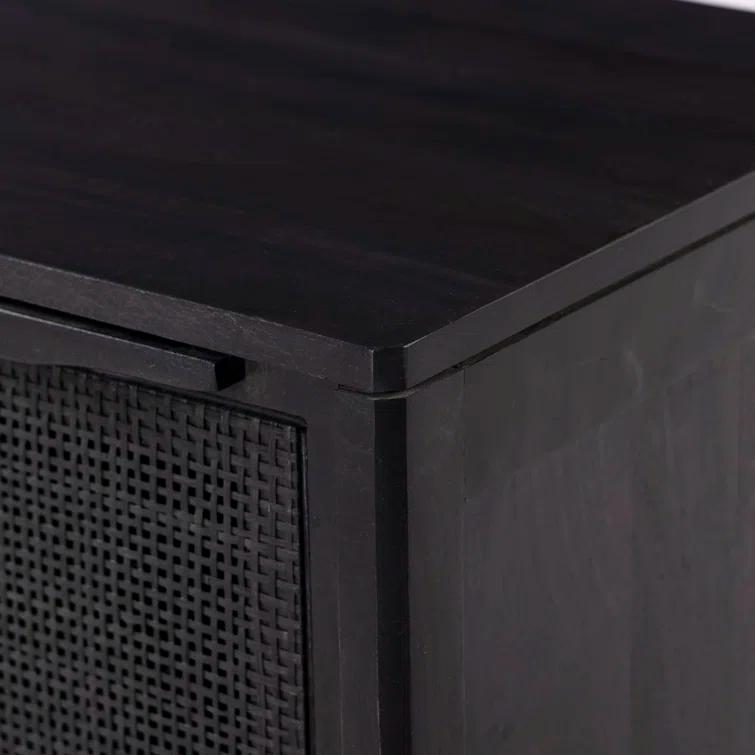 Hannah Nightstand - Black and Black / Left-Side