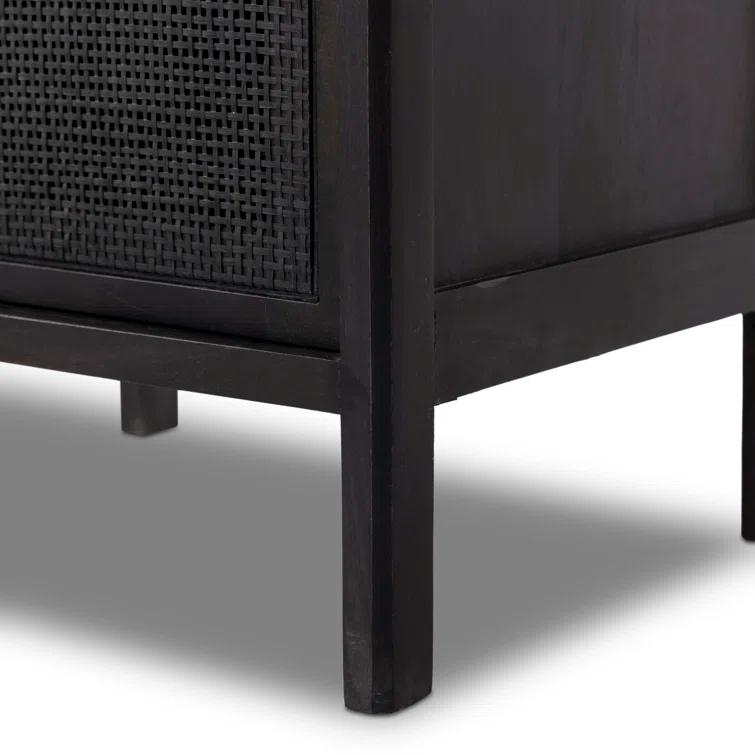Hannah Nightstand - Black and Black / Left-Side