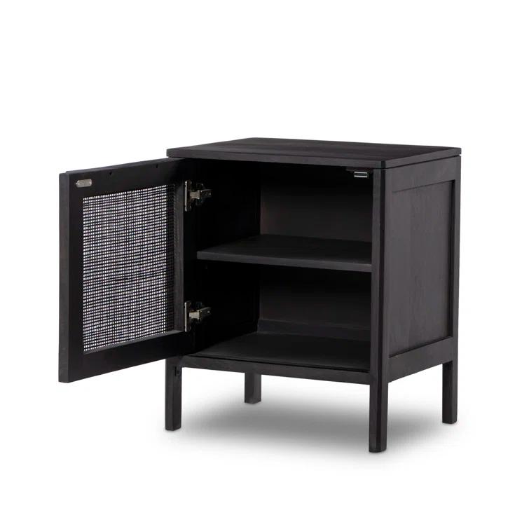 Hannah Nightstand - Black and Black / Left-Side