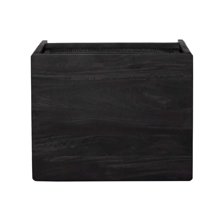 Hannah Nightstand - Black and Black / Left-Side