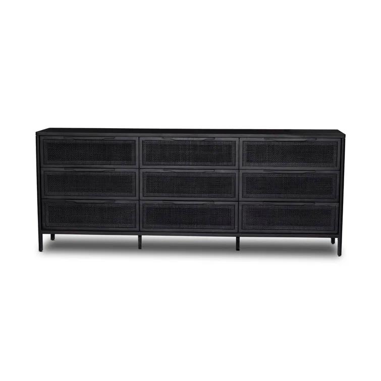 Hannah 9-Drawer Dresser - Black and Black