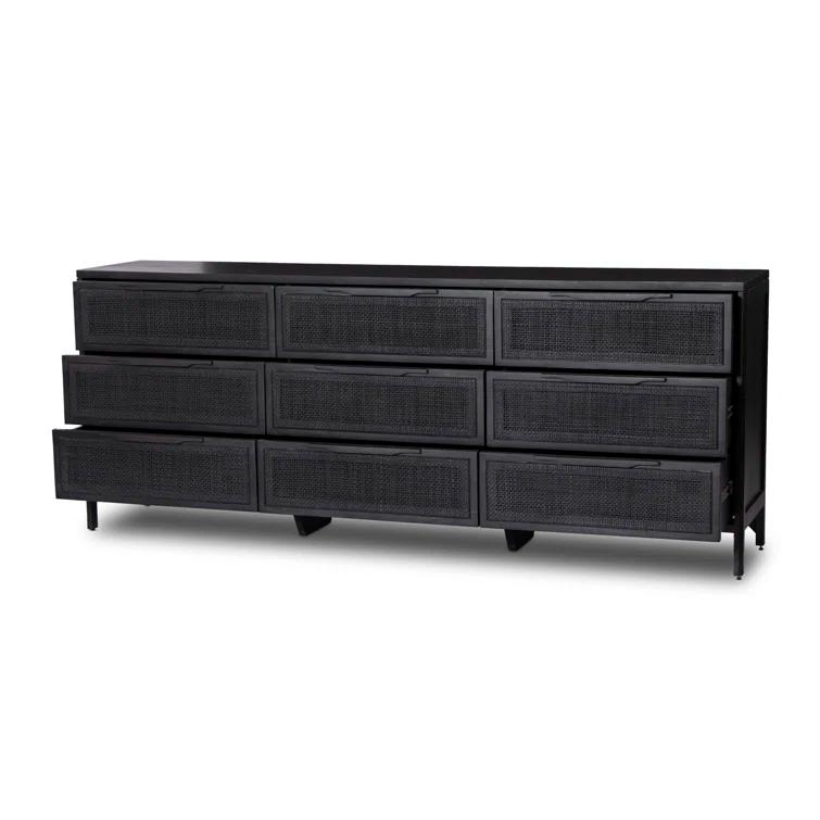 Hannah 9-Drawer Dresser - Black and Black