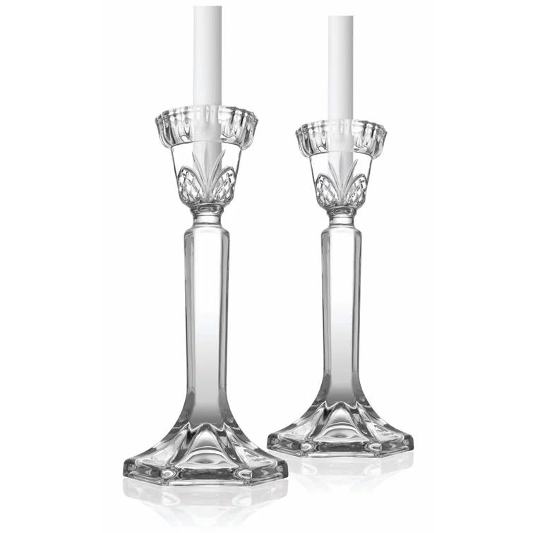 Godinger Silver Art Co Dublin Crystal Tapered Candlestick Set (Set of 2)
