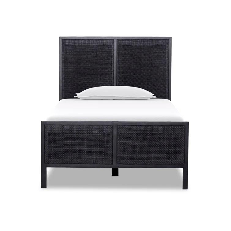 Hannah Platform Bed - Black and Black / Twin