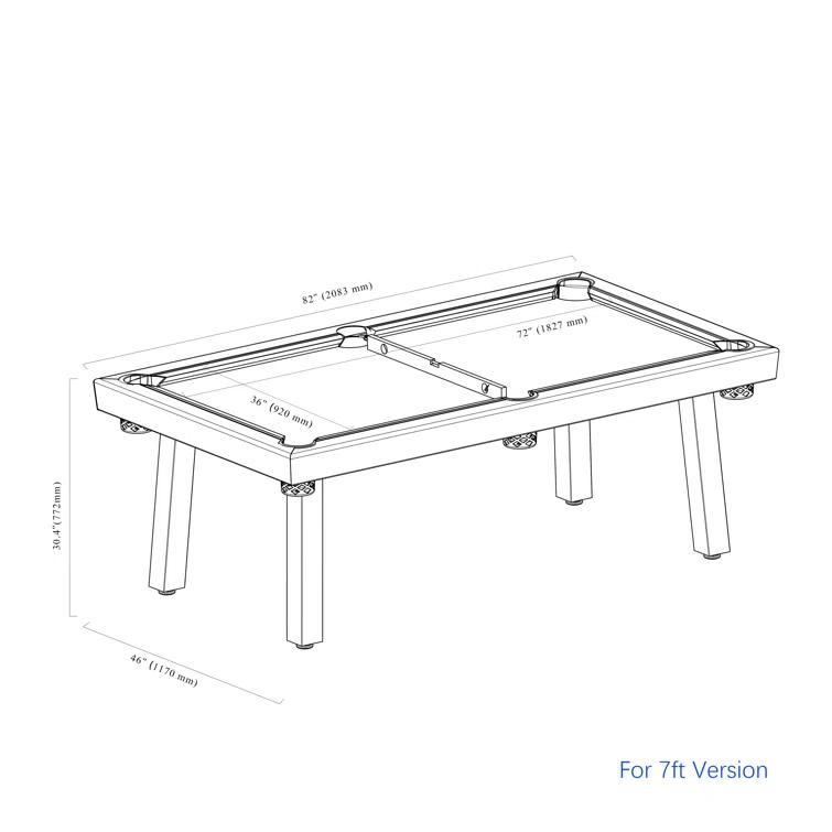 Oasis Outdoor/Indoor Slate Dining Pool Table w/ 2 Benches & Accessories