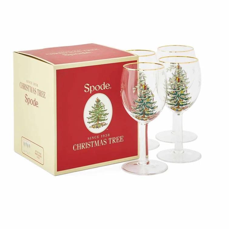 Spode Christmas Tree Wine Glasses (Set of 4)