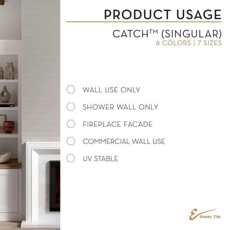 Catch 3" x 12" Beveled Ceramic Tile