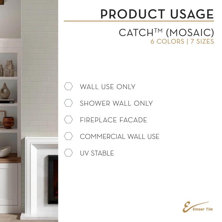 Catch 3" x 12" Beveled Ceramic Tile
