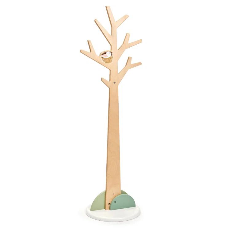 Tender Leaf Toys - Forest Coat Stand For Kids Room - High-Grade Wooden Tree Coat Rack Stand For Kids Clothing - Super Easy Assembly