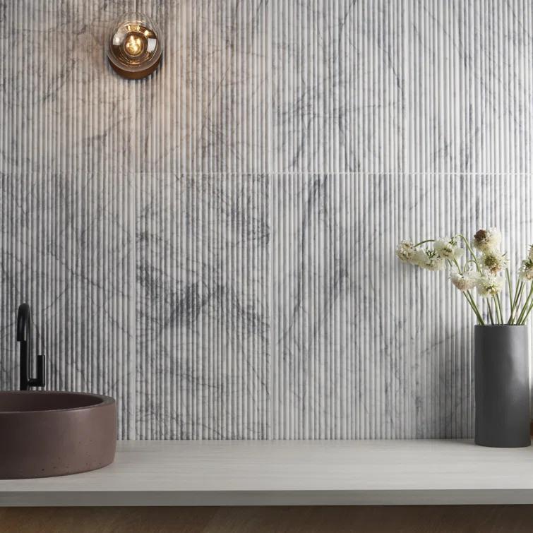 12'' W x 24'' L Marble Singular Tile
