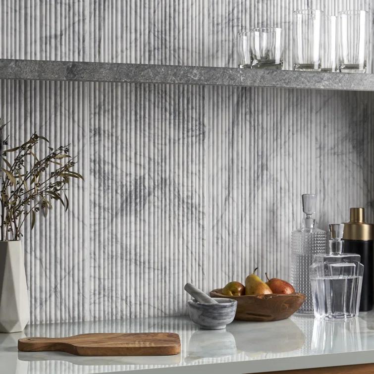 12'' W x 24'' L Marble Singular Tile