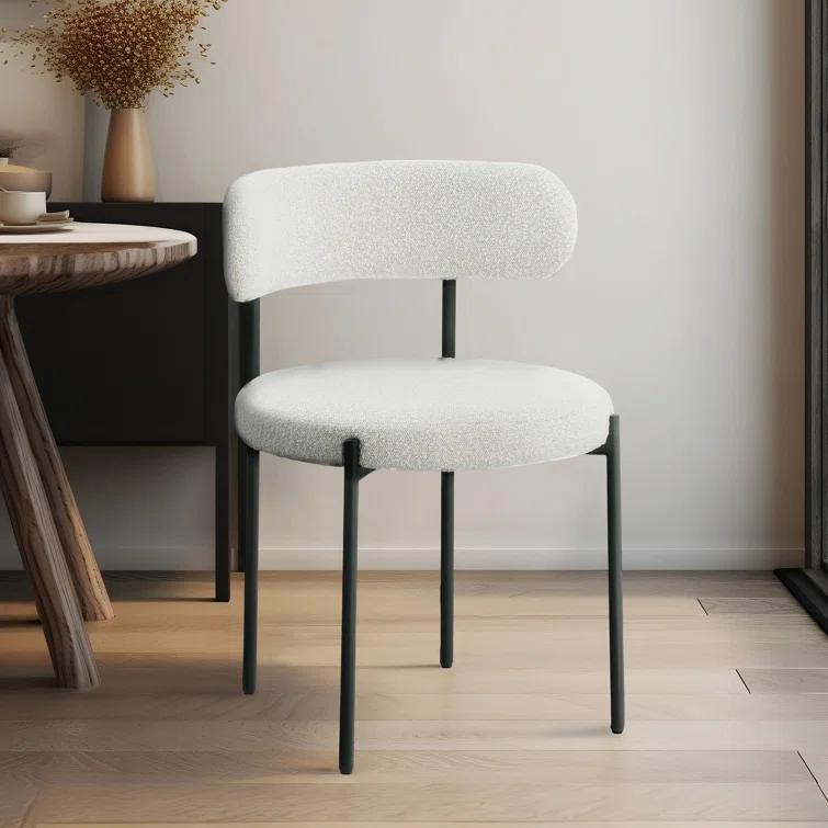 Sherwood Solid Back Boucle Side Chair