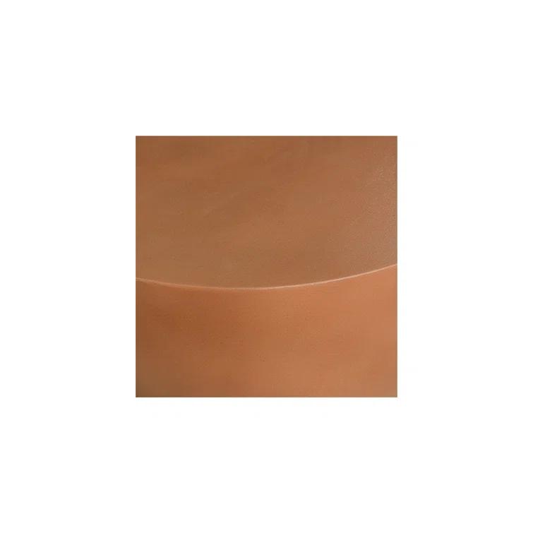Terracotta Round Concrete Drum End Table