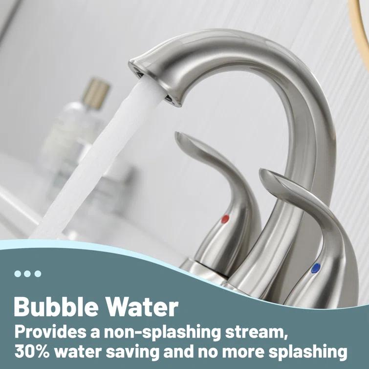 1.2 Flow Centerset Bathroom Sink Faucet with Drain