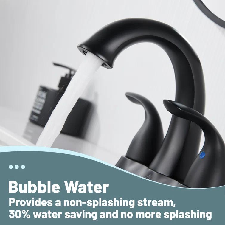 1.2 Flow Centerset Bathroom Sink Faucet with Drain