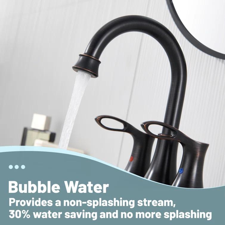 CASAINC KCL0014-ORB 4-inch Centerset Bathroom Faucet with Drain