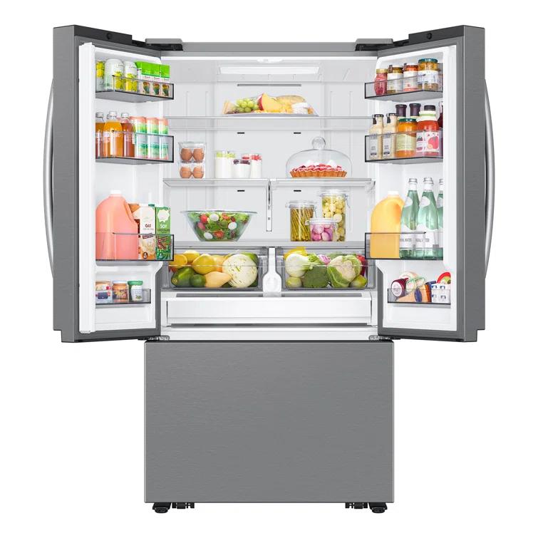 Samsung RF27CG5100SRAA 27 Cubic Feet Mega Capacity Counter Depth 3-Door French Door Refrigerator with Dual Auto Ice Maker