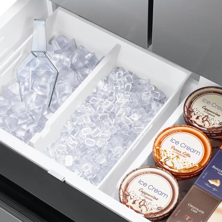 Samsung RF27CG5100SRAA 27 Cubic Feet Mega Capacity Counter Depth 3-Door French Door Refrigerator with Dual Auto Ice Maker