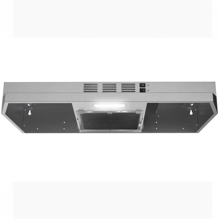 30-in Convertible Under Cabinet Range Hood 176CFM with Charcoal Filter in Stainless Steel