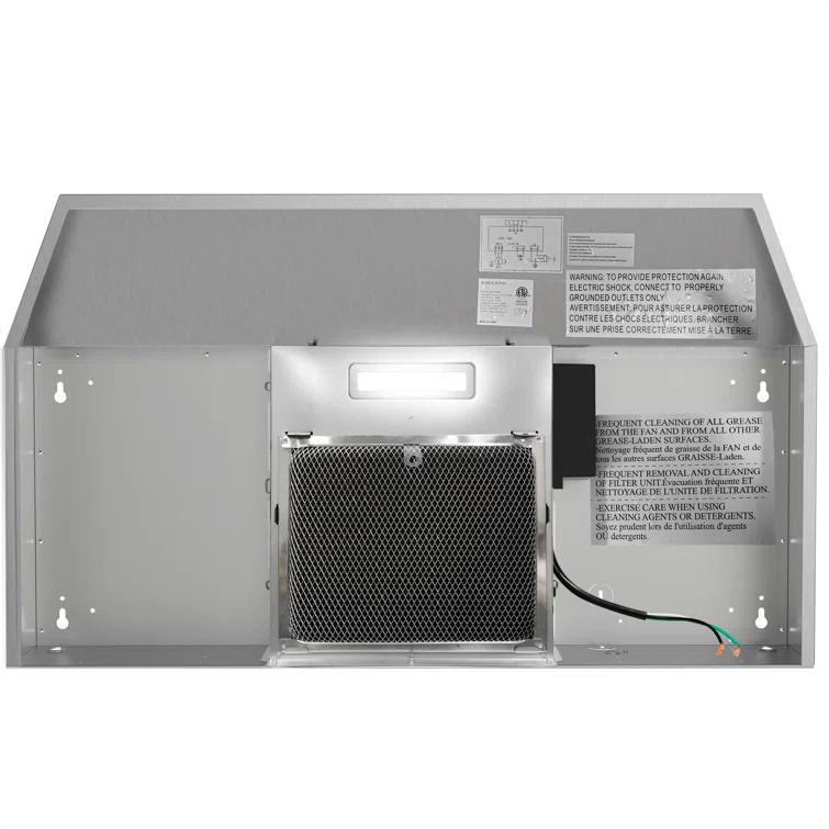 30-in Convertible Under Cabinet Range Hood 176CFM with Charcoal Filter in Stainless Steel