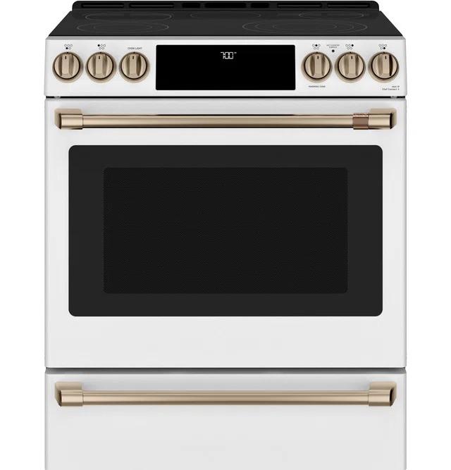 Café 30" 5.7 cu. ft. Smart Slide-in Electric Range with Convection Oven and Radiant Cooktop